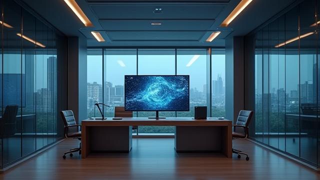 Modern law office interior with natural light.