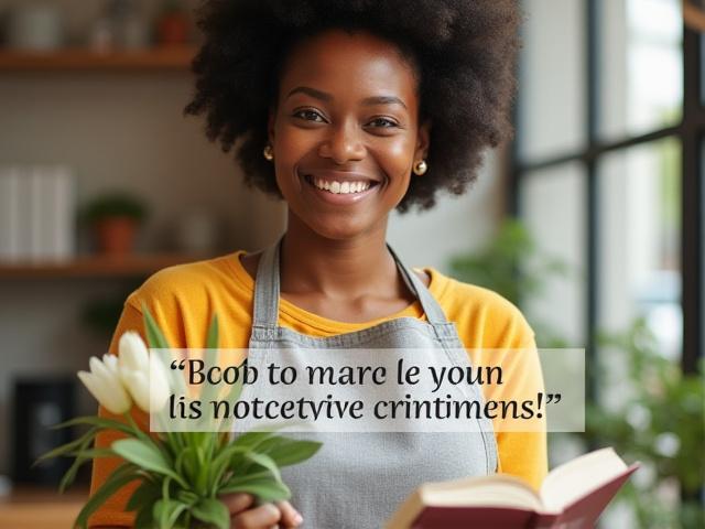 Mock social media post featuring a customer's glowing review and photo of a local service