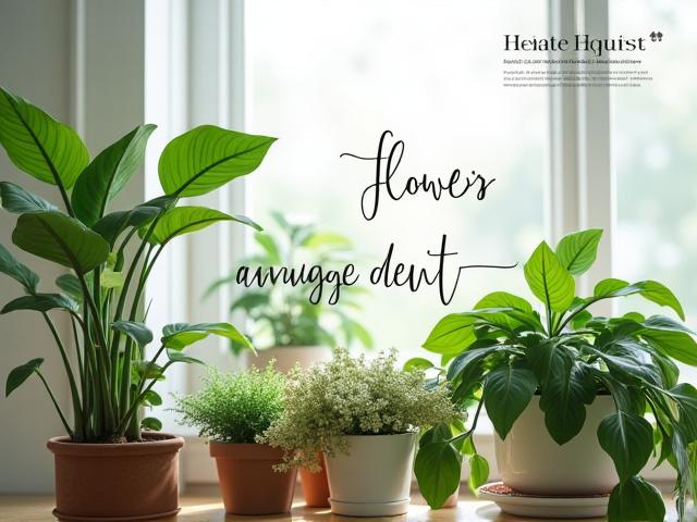 Mock social media how-to post for a local florist, displaying '3 Ways to Care for Your Houseplants'