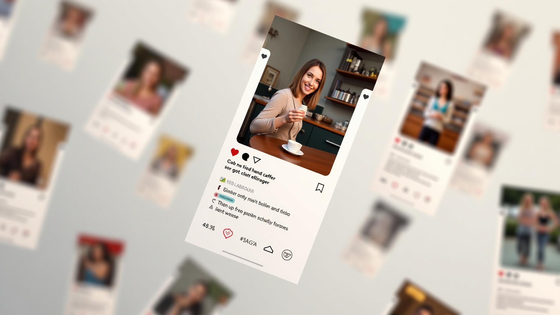 Montage of social media posts for local businesses like a cafe, boutique, and gym, creating a vibrant community feel